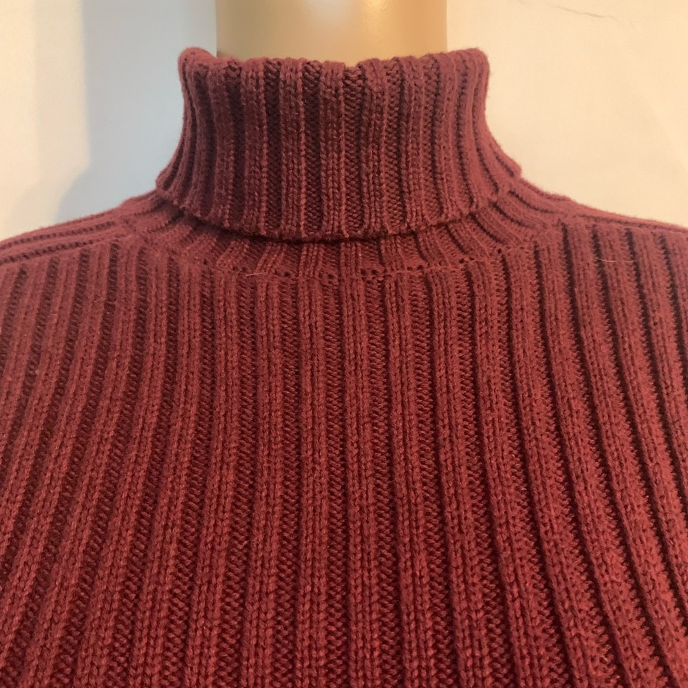 ‘Lands’End’ Maroon/Burgundy Sweater - Picture 3 of 7